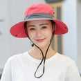 thumbnail image 2 of Chapeau d'Été pour Filles, Queue de Cheval, Mode, Grand Bord, Protection UV, Bob (Violet et Gris), 2 of 4
