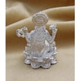 thumbnail image 2 of 925 Silver Purity White Maa Saraswati Idol Traditional Hinduism Statue Idol Murti Sculpture, 2 of 5