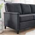 thumbnail image 7 of Modway Ashton Upholstered Fabric Sectional Sofa in Charcoal, 7 of 7