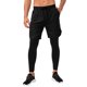 thumbnail image 1 of TRKIYQC Pantalones falsos de dos piezas para hombre, pantalones deportivos de doble capa, pantalones deportivos elásticos para entrenamiento, pantalo ajustados de secado rápido para correr TRKIYQC  moda, 1 of 5