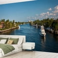 thumbnail image 2 of Peel and Stick Wallpaper Waterproof View intracoastal waterway Boca Raton Florida Wall Mural Decor Self Adhesive and Removable 69in x 98in, 2 of 8