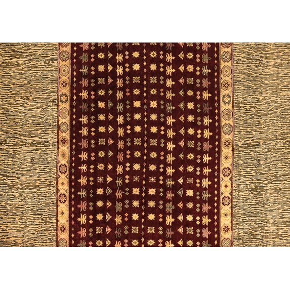 Ahgly Company Indoor Rectangle Abstract Brown Modern Area Rugs, 6' x 9'
