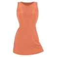 thumbnail image 3 of Miluxas Tennis Dress for Women Workout Dress with Shorts Athletic Dress for Exercise Golf Dresses Orange 8(L), 3 of 5