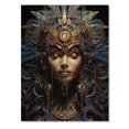 thumbnail image 3 of Designart "Dream Woman Egypt Pharaohs painting I" Egypt Print on Natural Pine Wood, 3 of 5