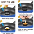 thumbnail image 3 of Juego de 4 anillos antiadherentes de acero inoxidable con asas plegables para huevos fritos, 3 of 5