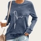 thumbnail image 2 of Camisas Para Mujer Moda Cuello Redondo Camiseta de Manga Larga Otoño Impresión Blusa Tops Sudadera Odeerbi ODB127744, 2 of 4