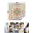 thumbnail image 4 of Beige Boho Cloth Napkins Set of 8 Reusable Dinner Napkins, Retro Ethnic Shabby Colorful Floral Patterned Cocktail Napkin Washable Table Napkins for Wedding/Holiday Party/Baby Shower 20"x20", 4 of 7