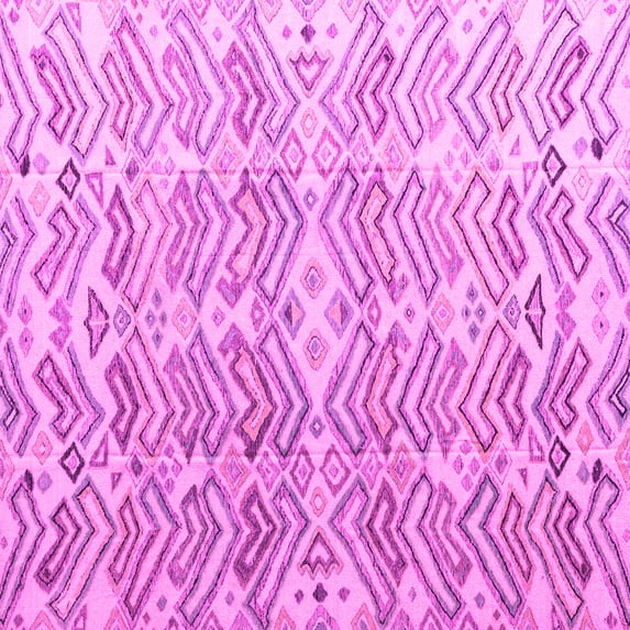 Ahgly Company Indoor Square Abstract Pink Modern Area Rugs, 3' Square