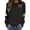 Black, variant on Women's Hoodless Sweatshirt for Wear with Halloween Graphic Crewneck Long Sleeve Casual Pullover Top Women Beige XXL