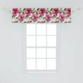 thumbnail image 2 of Ambesonne Floral Valance Pack of 2, Watercolor Hibiscus Flowers, 54"X12", Magenta Green Pale Pink, 2 of 4