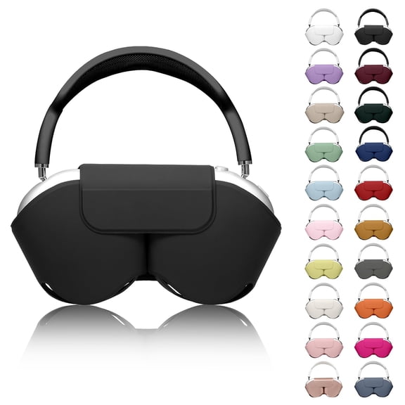 LinQingQ for Apple Airpods Max Case Smart Protective Case Cover with Sleep Mode PU Leather Carrying Bag comparable with Airpod Pro Max Headphones Black