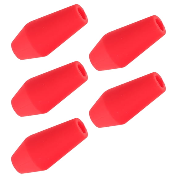UPGRATOR 5Pcs Rubber Arrow Tips for Outdoor Archery Practice with Soft Red Safety Arrowheads Replacement