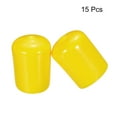 thumbnail image 2 of 15Pcs Rubber End Caps 19mm(3/4") Vinyl Round End Cap Cover Screw Thread Protectors Yellow, 2 of 5