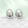 thumbnail image 4 of Rack Plating Brass Teardrop Stud Earrings Platinum 18x11.5mm DIY, 4 of 4