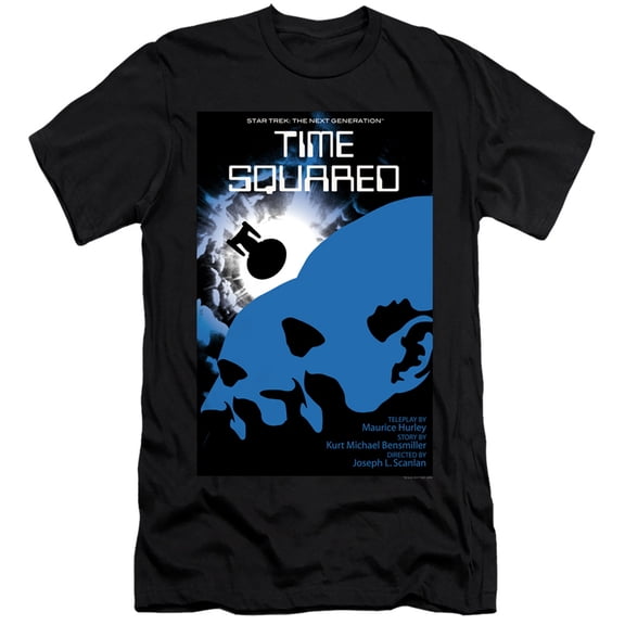 Star Trek Tng Season 2 Episode 13 Premium Canvas Adult Slim Fit 30/1 T-Shirt Black