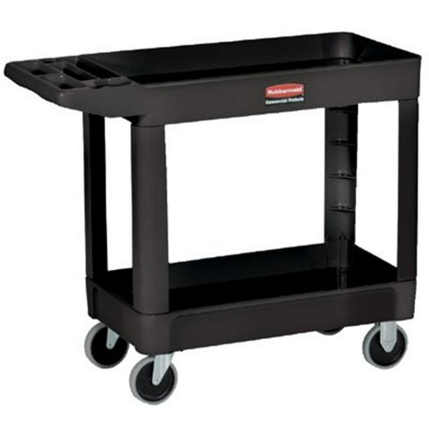Rubbermaid Commercial 640450088BLA 500 Lb Capacity Two Shelf Utility