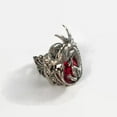 thumbnail image 5 of MayiaHey Red Stone Dragon Ring, Vintage Wings Dragon Biker Ring for Men, Red Crystal Dragon Animal Ring Gothic Dragon Totem Jewelry, Rhinestone Dragon Ring Punk Dragon Animal Biker Ring, 5 of 5