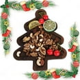 thumbnail image 2 of Wooden Christmas Fruit Dinner Plate - Cute Home Made Serving Tray for Holiday Gatherings Divided Design for Cakes and Desserts Unique Christmas Tree Shaped Fruit Plate, 2 of 6