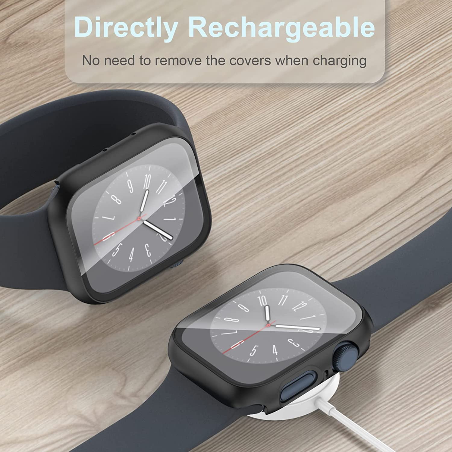 Oruyrop 3 Packs Case For Apple Watch Se Series 9 8 7 6 5 4 3 38mm 40mm 41mm 42mm 44mm 45mm Screen Protector with Hard Pc Protective Bumper And Ultra T