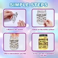 thumbnail image 3 of 1 Set 25Pcs 25 Styles PVC Self Adhesive Stickers Waterproof Embossed Card Making Black and White Sticker Flower 100x90mm 1pc/style, 3 of 7