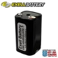 thumbnail image 2 of 10x Exell Custom 4.8V 1000mAh NiCd 4xAA Square Battery Pack with Tabs, 2 of 4