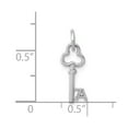 thumbnail image 5 of Auriga Fine Jewelry 14K White Gold Key A Initial Charm Pendant for Women (L- 15.53 mm, W- 6.88 mm), 5 of 6