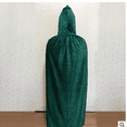 thumbnail image 1 of Unisex Cloak Long Velvet Cape Cosplay Costumes Black 66 inch, 1 of 7