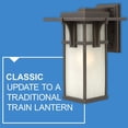 thumbnail image 3 of Hinkley Lighting 2234 15" Height 1-Light Lantern Outdoor Wall Sconce with Etched Seedy Shade from the Manhattan Collection, 3 of 9