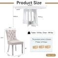 thumbnail image 2 of Round Modern Dining Table Set for 4, 47" Circle White Faux Marble Kitchen Table with 4 Beige Velvet Upholstered Dining Chairs, Wooden Kitchen and Dining Room Table Set for Dining Room, 2 of 9