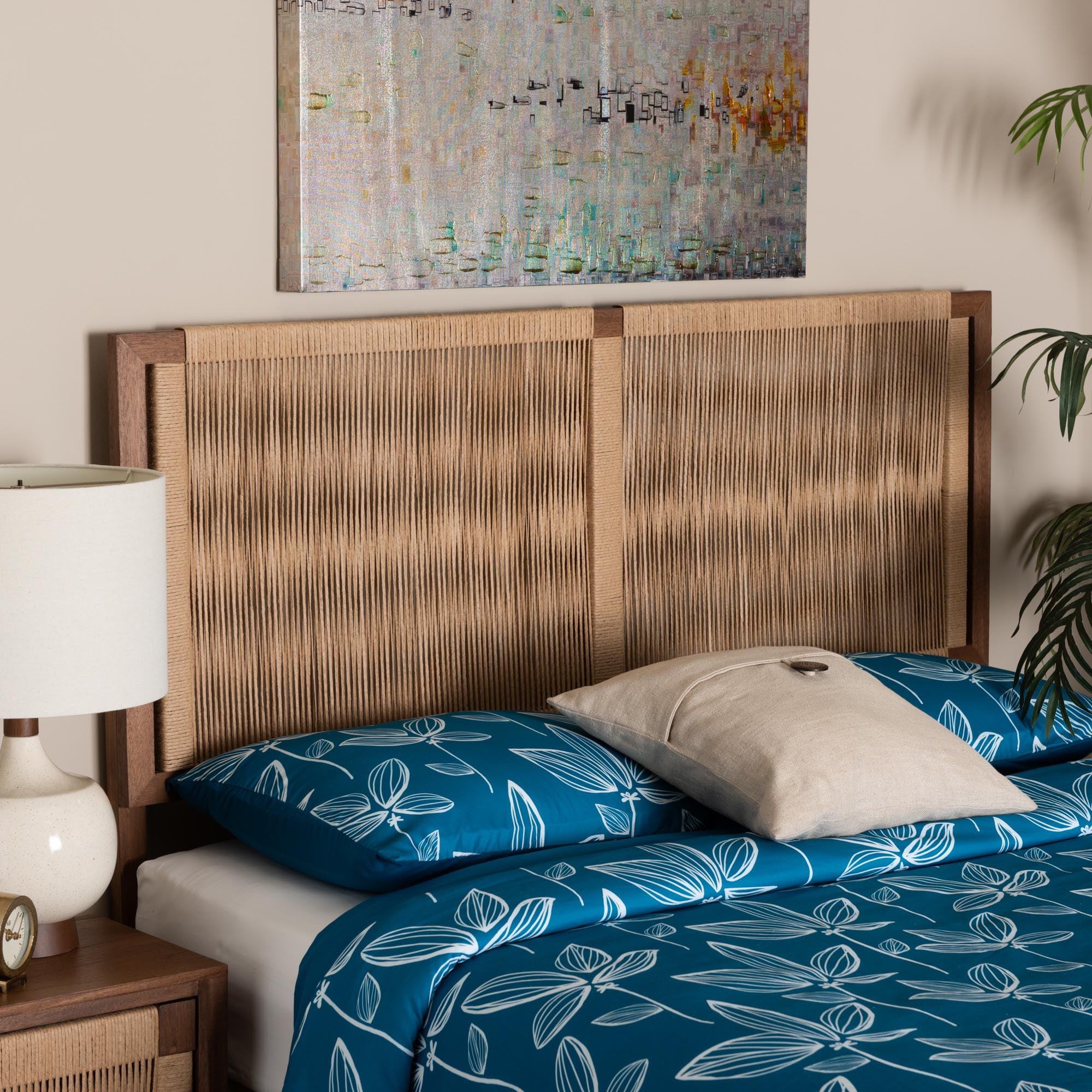 bali & pari Holitz Boho Headboard, Queen, Walnut Brown