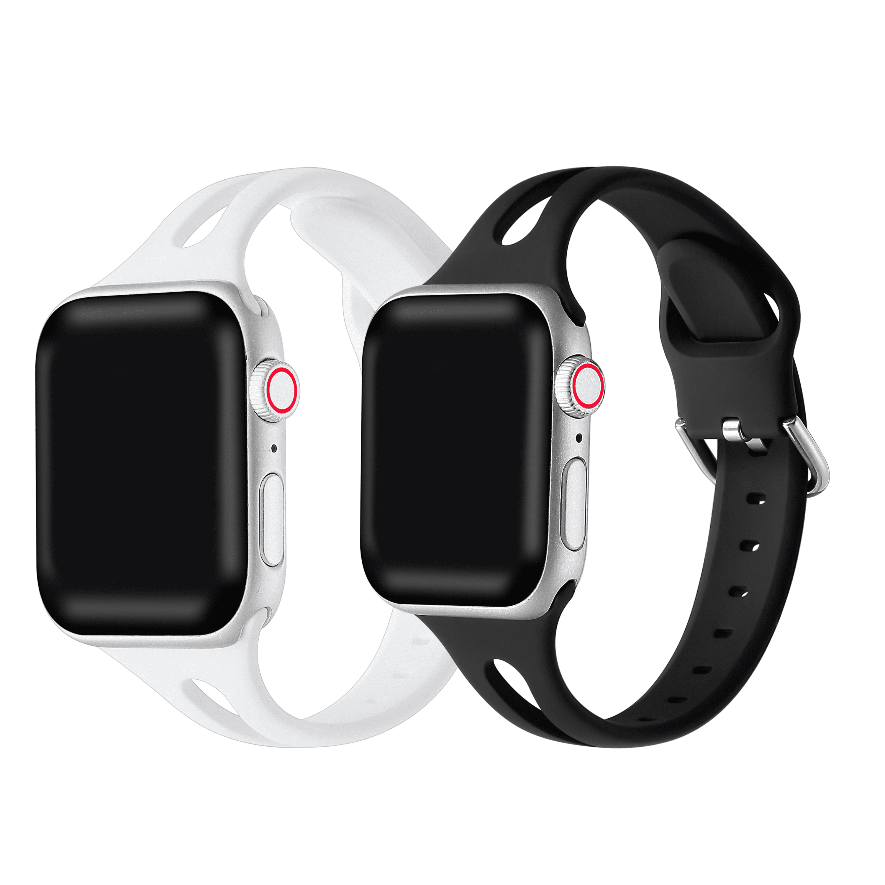 Apple watch black sale face white band