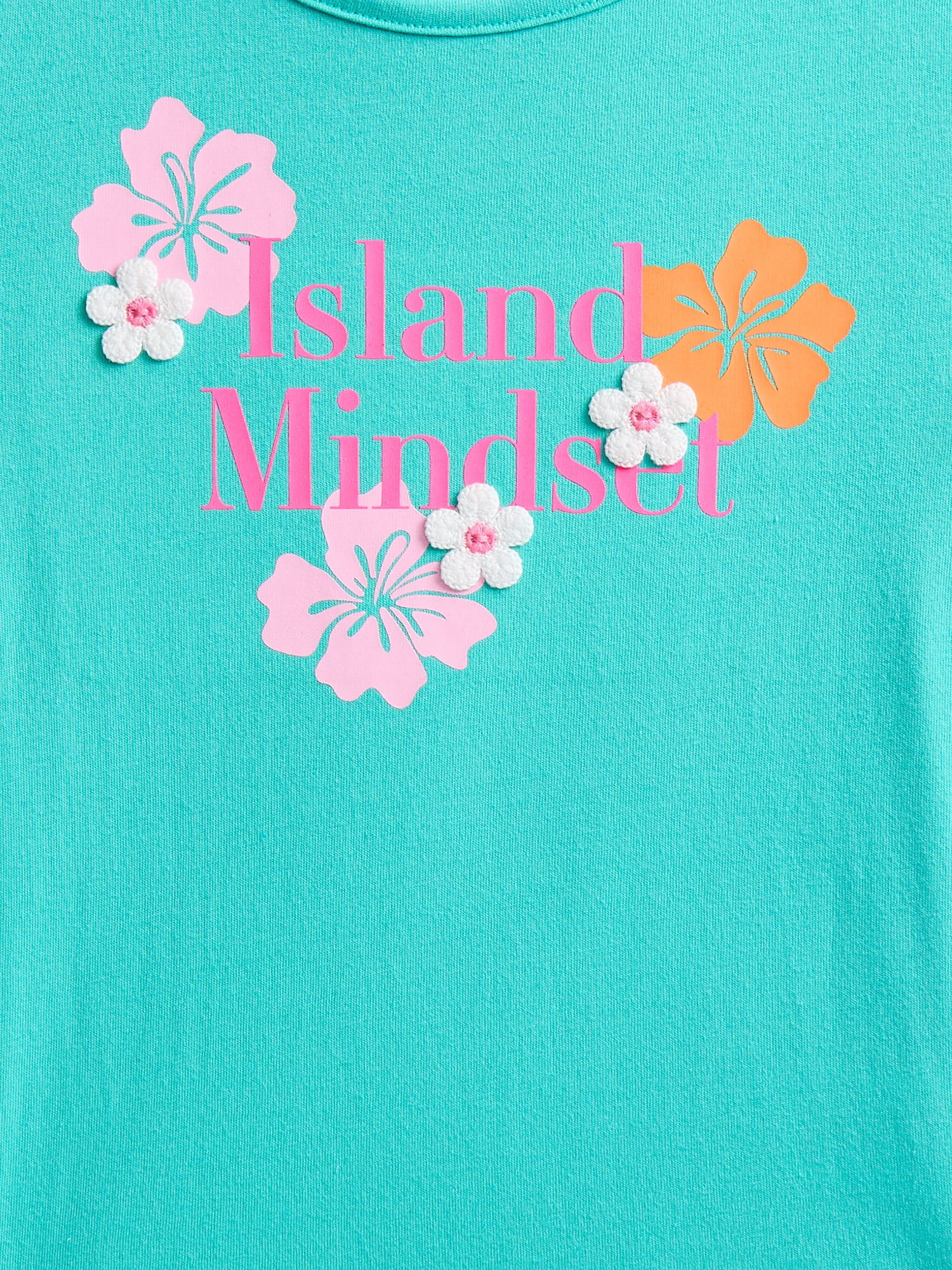 Wonder Nation Girls Embellished Graphic Tee with Short Sleeves, Sizes 4-18 & Plus