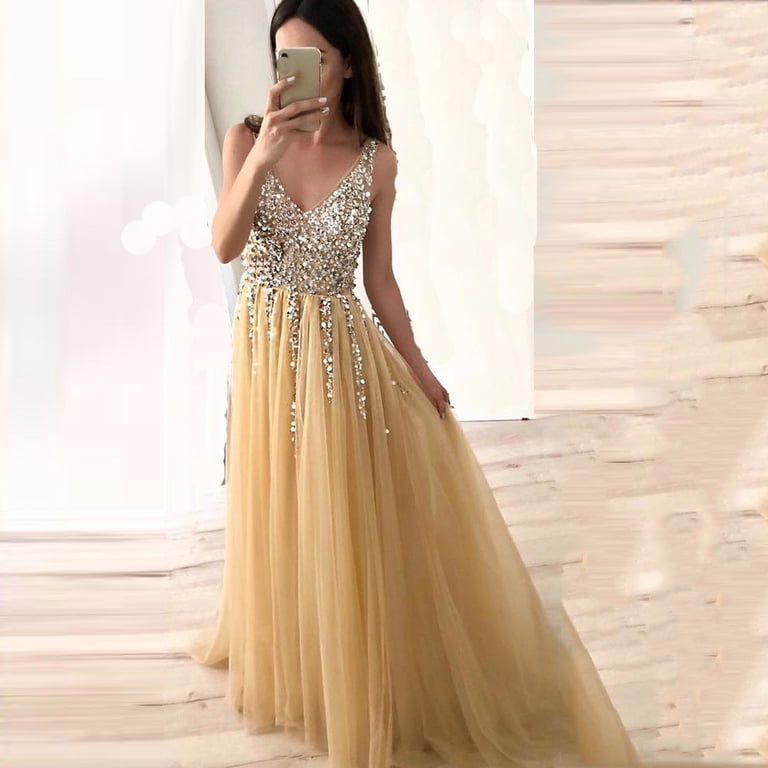 SMihono Womens Ball Gown Summer Fall Fashion Sleeveless Smocked Babydoll Solid Prom Party Dress Deep V Neck Boho Dresses Sequined Floor-Length Tuxedo Holiday Vacation Beach Yellow 6 - Walmart.com SMihono Womens Ball Gown Summer Fall Fashion Sleeveless Smocked Babydoll Solid Prom Party Dress Deep V Neck Boho Dresses Sequined Floor-Length Tuxedo Holiday Vacation Beach Yellow 6 - Walmart.com