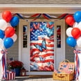 thumbnail image 5 of JHyouerji 4th of July Door Cover 35x71 Inch Holiday Independence Day Door Banner 250th Anniversary Photo Backdrop Background Sign for Front Door Festive Party Decor, 5 of 7