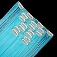 thumbnail image 3 of SHCKE Clip in Hair Extensions 26 Inch Hairpieces 8 Pieces Set Clip On Hair Extension Straight Double Weft Hair Extensions Synthetic Hairpiece for Women Sky Blue, 3 of 6