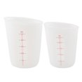 thumbnail image 1 of 2 Pcs Tasse à Mesurer en Silicone Visible Semi-Transparente (250ML 500ML), 1 of 7
