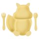 thumbnail image 1 of Juego de vajilla para niños, plato con ventosa para bebé, plato de silicona para bebé, mantel individual de silicona, juego de platos para vajilla para bebé, para entrenamiento de alimentación (ardilla-amarillo) Rojo Verde MX-0132171FYD, 1 of 5