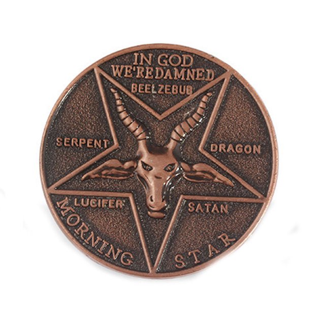 Moneda del anime Morning Star Satan Pentecost de Lucifer, 3,8 cm
