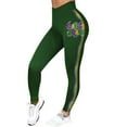thumbnail image 2 of Outfmvch Mardi Gras Leggings for Women High Waist Tummy Control Yoga Pants Sports Workout Running Leggings Carnival Tights Green S-3XL, 2 of 6