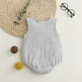 thumbnail image 6 of JAJAHO Boys Girls Bodysuits Sleeveless Striped Cartoon Embroidery Romper Baby Clothes 0-18M Trendy Onesie, 6 of 6