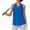 Blue, variant on PINSPARK Golf Shirts for Women Sun Protection Tennis Tank Top with Collar V Neck Racerback Athletic T-Shirt Lightweight Workout Tops Sleeveless Yoga Shirt