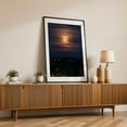thumbnail image 2 of Glowing Moonrise Over Portland - Portland Oregon Photography Moon Night Sky Landscape Cityscape Scenic Mystical Black Framed Wall Art Print 5 x 7 inches, 2 of 8