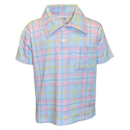 

Unique Baby Boys Plaid Easter Collared Pullover Polo Shirt (2t Plaid)