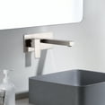 thumbnail image 6 of Sumerain Brushed Nickel Bathroom Faucet Wall Mount Lavatory Sink Faucet with Rough-in Valve, Left-Handed Single Handle, 6 of 7