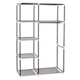 thumbnail image 5 of 64" Portable Closet Storage Organizer Wardrobe Clothes Rack with Shelves Dark Brown, 5 of 5