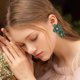 thumbnail image 2 of Moda Nueva Pendientes Europea y Personalidad Tendencia Color Doble Capa Flor Studs Dulce Pendientes, 2 of 5