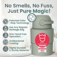 thumbnail image 2 of Pure Magic  Diaper Pail, Heka Medium, Patented Odor-Stop System, Collaspible, Use Any Garbage Bag, Lichen, 2 of 8