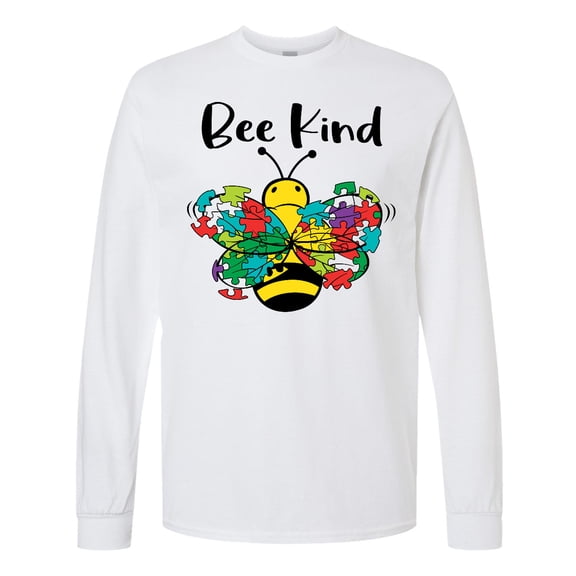 Inktastic Autism Awareness Bee Kind Long Sleeve T-Shirt