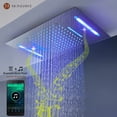 thumbnail image 4 of Mondawe Music Rain Shower Head System With Handheld Spray,64 colors LED Rain Shower Fixtures Thermostatic Shower Head System with Body Jet, 4 of 12