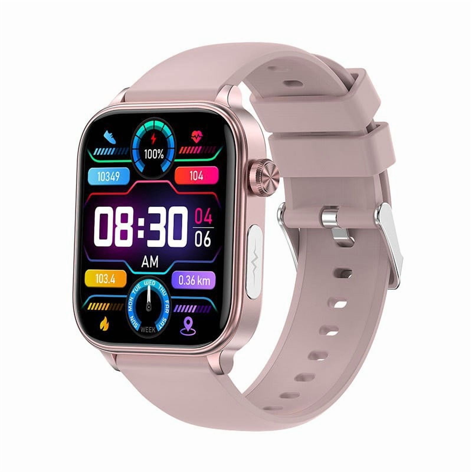Laatikui ET570 smart watch, Bluetooth GPS men and women sports waterproof mode, 1.96-inch fitness exercise tracker, call/smart reminder